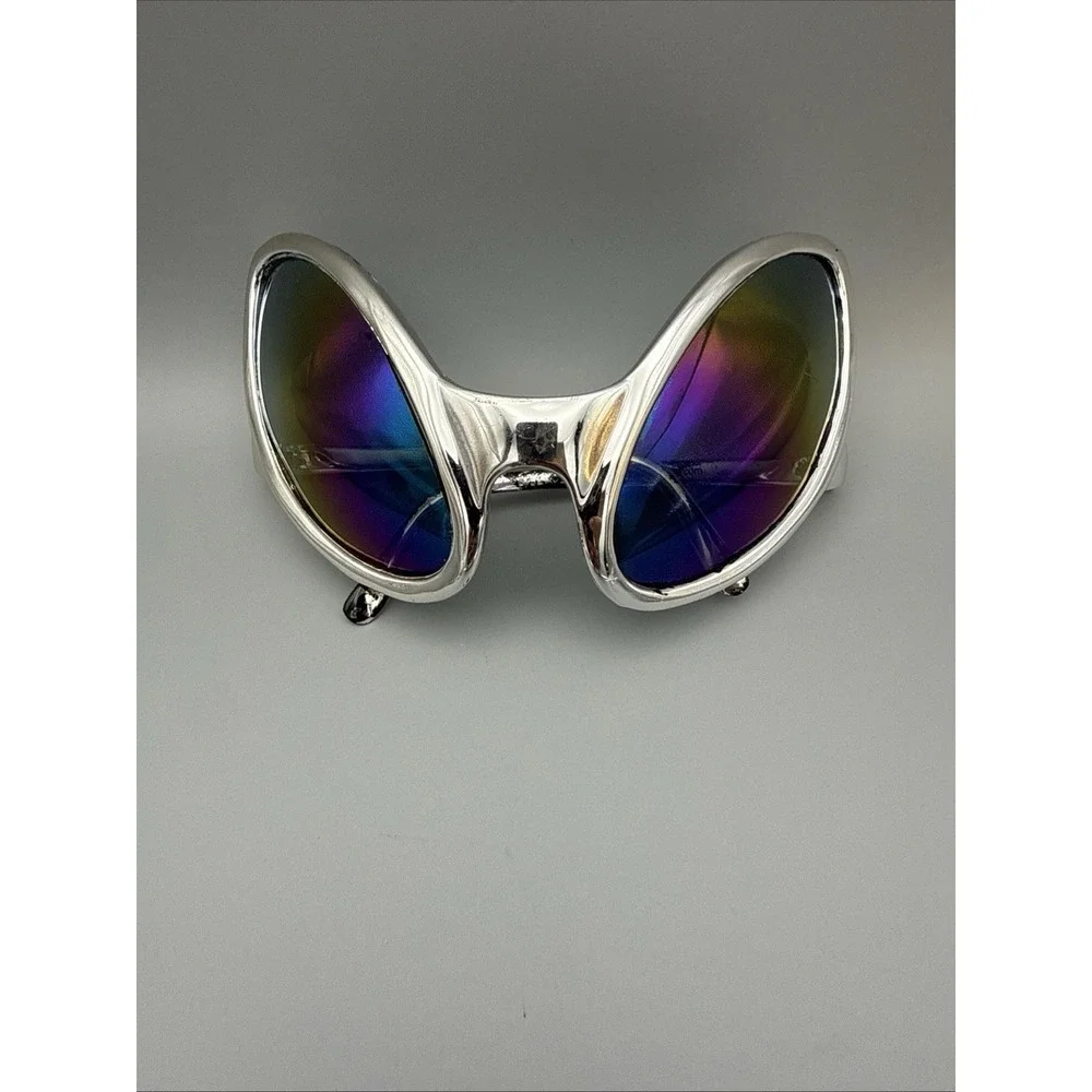 Alien Rainbon Lens Sunglass Silver  Frame One Size- Men/Women FUN